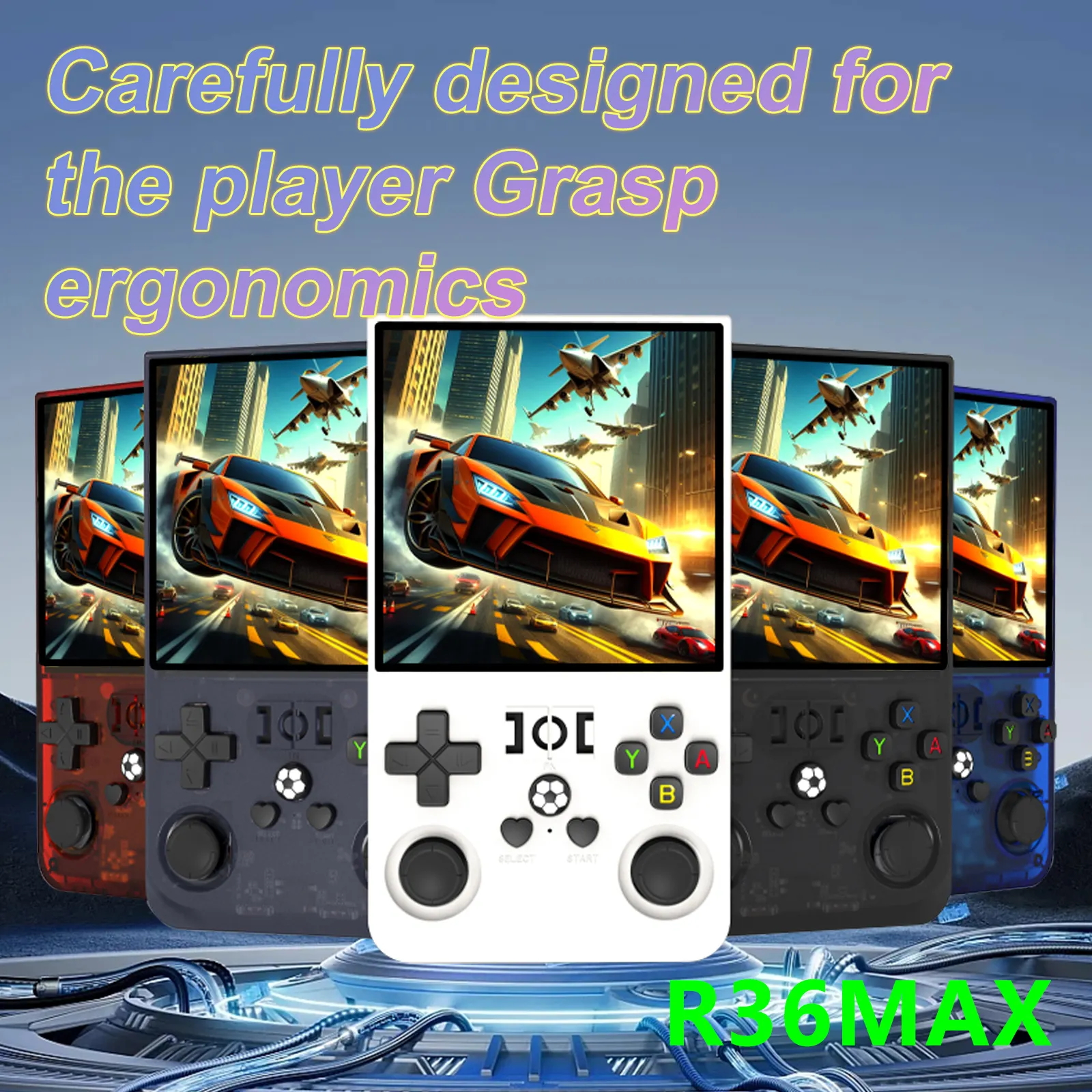 Bilişim Burada R36S Max 4 Inç Geniş Hd Ekran  Siyah El Oyun Konsolu Atari 64 GB Gta Pes Game Player Çantalı 21000 Oyun